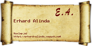 Erhard Alinda névjegykártya